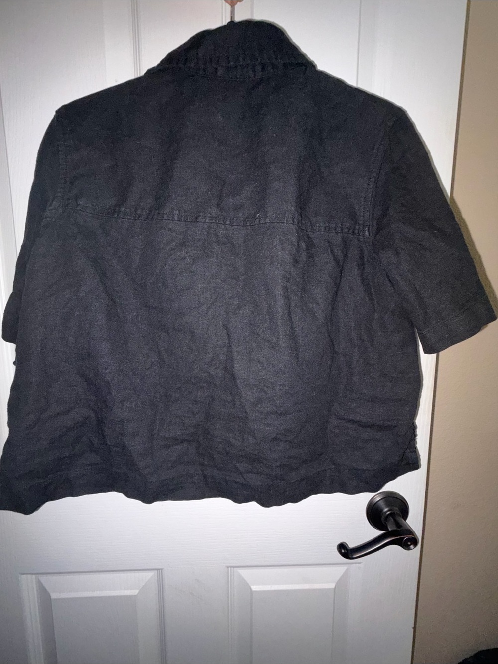 Universal Thread Black Short-Sleeve Boxy Button Jacket - Picture 3 of 3